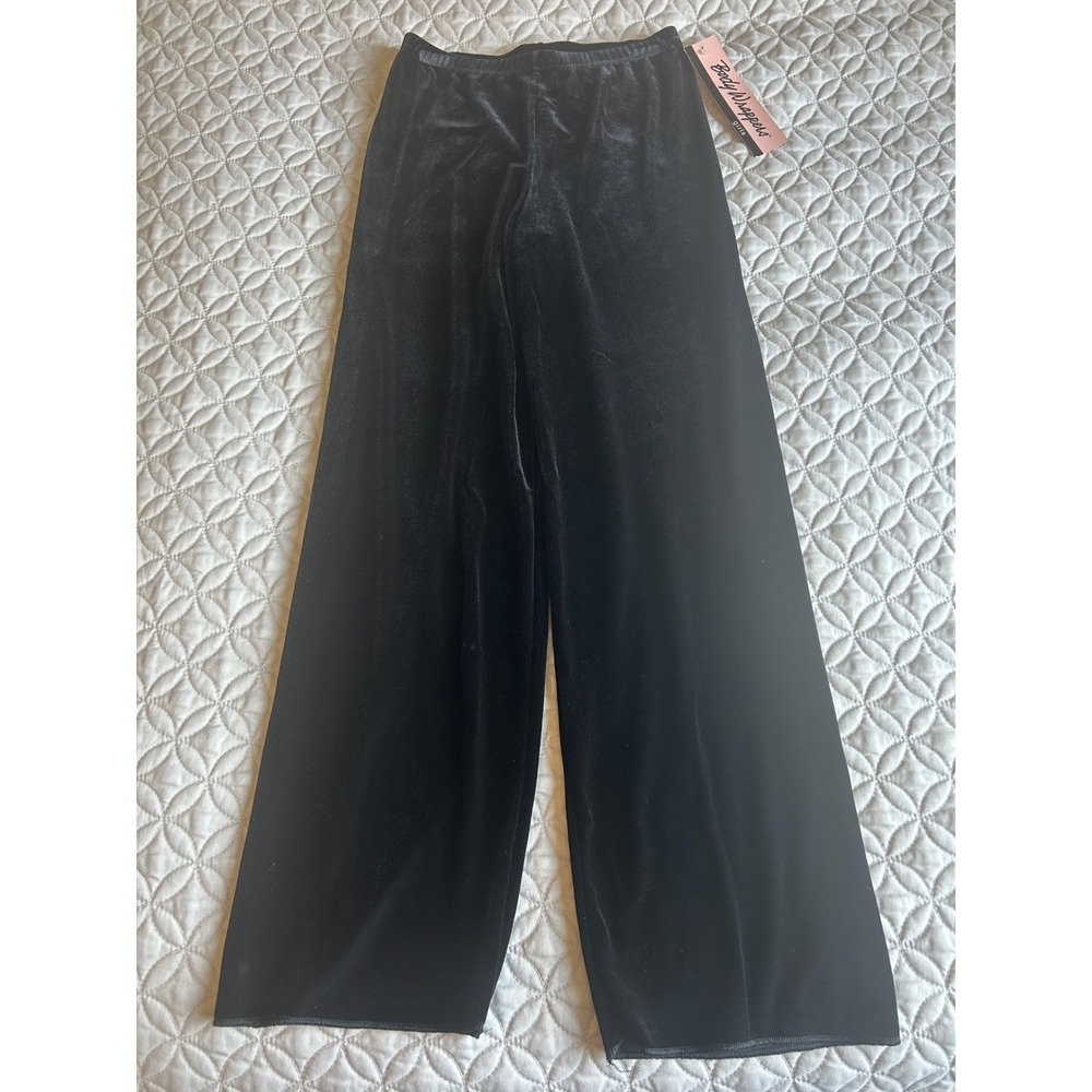 Body Wrappers Girls Vintage Black Velvet Dance Leggings Pants Size 6X-7 NWT